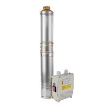 BOMBA SUMERGIBLE 1/2 HP 370 W 1" PARA POZO ALTURA 50 MT 83 LPM INCLUYE CAJA DE CONTROL