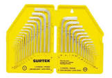 JUEGO DE LLAVES HEXAGONALES FRACC/METR "L" (30 PZAS) ESTUCHE DE PLASTICO 0.028" A 3/8"- 0.7 A 10MM