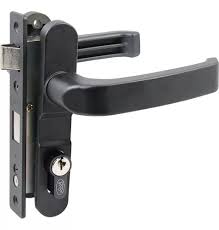 CERRADURA EUROPEA PARA PUERTA DE ALUMINIO  COLOR NEGRO