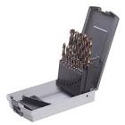 JUEGO DE BROCAS ZANCO RECTO 1/2" COBALTO (15 PZAS) CAJA METALICA