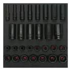 JUEGO DE DADOS DE IMPACTO 1/2" STD (29 PZAS)