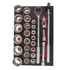 JUEGO DE DADOS Y ACCESORIOS CUADRO 3/4" - METRICO (27 PZAS)