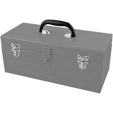 CAJA PARA HERRAMIENTA METALICA 19.7/8" X 7.3/16" X 6.7/16" CON BROCHES METALICOS Y CHAROLA