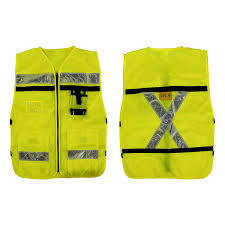 CHALECO DE SEGURIDAD TIPO RESCATISTA REFLEJANTES ALTA VISIBILIDAD CON CIERRE Y 2 BOLSAS AMARILLO