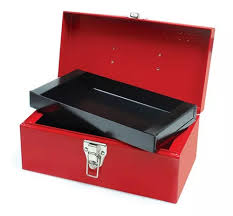 CAJA PARA HERRAMIENTA 11 " X6 "  METALICA PARA USO PESADO