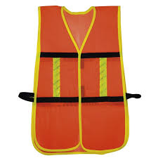 CHALECO DE SEGURIDAD MALLA AJUSTABLE GANCHO NARANJA