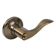 CERRADURA MANIJA TUBULAR BAÑO LATON ANTIGUO ASPEN P/SENCILLO (BLISTER)