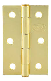 BISAGRA LIGERA RECTANGULAR 1" X 1" (25MM X 25MM) LATON BRILLANTE CON TORNILLOS
