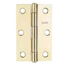 BISAGRA LIGERA RECTANGULAR 1.1/2" X 1.3/8" (31MM X 34MM) LATON BRILLANTE CON TORNILLOS