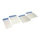 JUEGO DE CUÑAS PARA PINTOR CON MANGO PLASTICO 5, 8, 10, 12 CM (4 PZAS)