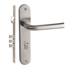 CERRADURA DE MANIJA ENTRADA ACERO INOXIDABLE CON PLACA CHATEL