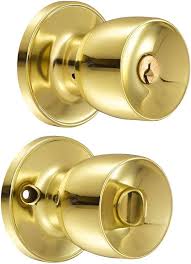 CERRADURA POMO TUBULAR COPA BAÑO LATON BRILLANTE