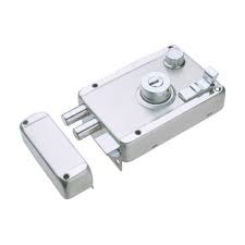 CERRADURA DE SOBREPONER IZQ CLASICA LLAVE/PUNTOS DOBLE BARRA ALTA SEGURIDAD A. INOX.