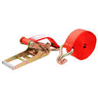 SUJETADOR 1" X 6M CON MATRACA Y GANCHO TIPO ARGOLLA CAP. 380 KG 100% POLIESTER