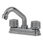 MEZCLADORA PARA LAVABO 4" TAURO (CUBIERTA, MANERALES, CARTUCHO CERAMICO) ENTRADA ESTRIAS CROMO