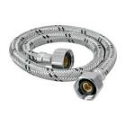 MANGUERA PARA LAVABO FLEXIBLE DE ACERO INOXIDABLE 55CM SALIDA 1/2"X1/2"