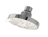 REGADERA ASIA REDONDA 4" AC/CROMO-BCO - 5 TIPOS DE CHORRO