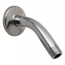 BRAZO PARA REGADERA DE FIERRO 17 CM X 13 MM Y CHAPETON DE ACERO INOXIDABLE