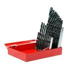 JUEGO DE BROCAS ZANCO RECTO ACERO A.V. (15 PZAS) CAJA METALICA