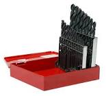 JUEGO DE BROCAS ZANCO RECTO ACERO A.V. (21 PZAS) CAJA METALICA