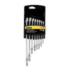 JUEGO DE LLAVES COMBINADAS PLG 8 PZAS RACK SATINADA