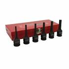 JUEGO DADOS DE IMPACTO 1/2" STD CORTO PTA. HEX. (6 PZAS) CJ. METALICA