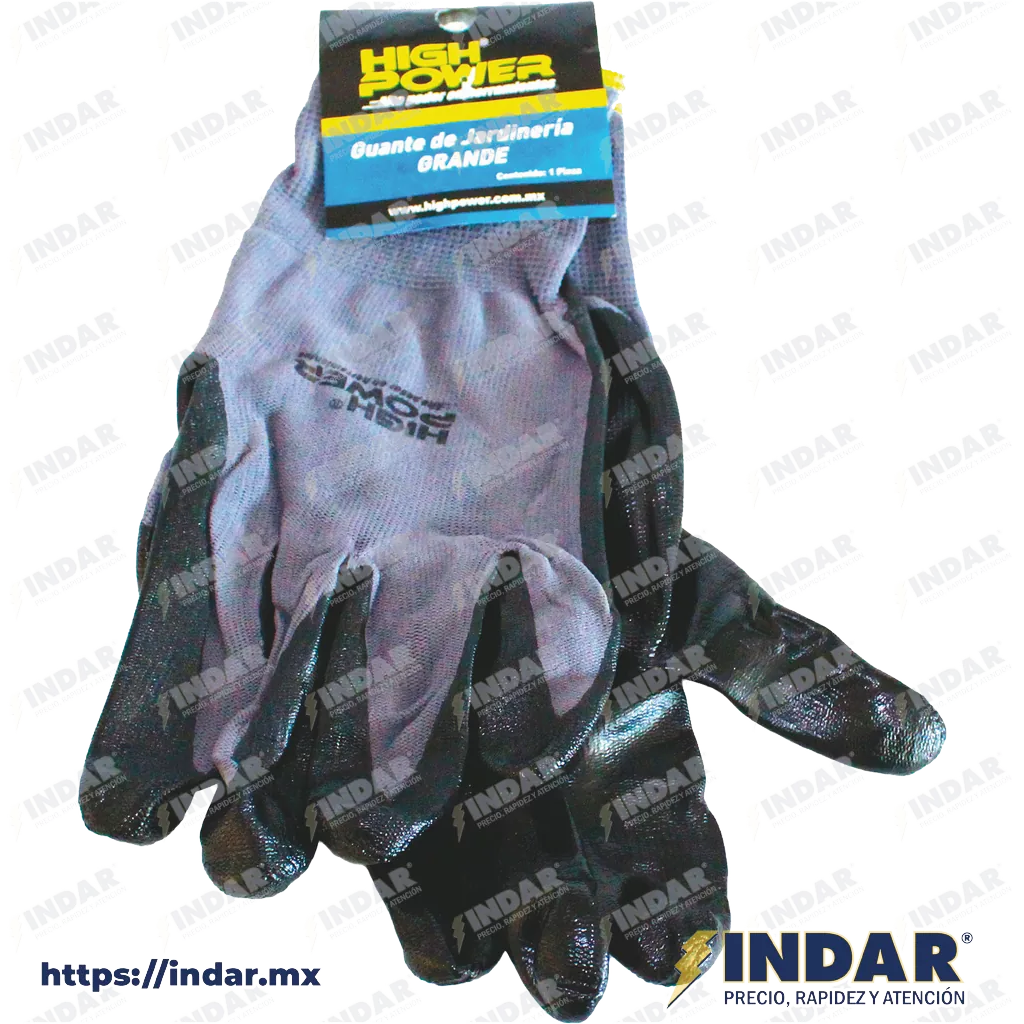 GUANTE DE NYLON CON RECUBRIMIENTO DE NITRILO ESPUMADO TALLA MEDIANA PARA JARDINERIA