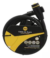 CABLE DE ACERO CON CANDADO 1.27 CM X 2.1 MT