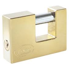 CANDADO PARA CORTINA DE LATON 75 MM LLAVE ESTANDAR
