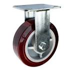 RODAJA DE POLIURETANO MARRON 6" RIN PLASTICO RODAMIENTO DE RODILLO SOPORTE TIPO PLACA FIJA