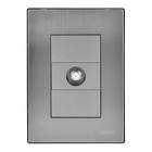 CONTACTO ELECTRICO CON PLACA DE A. INOX PARA TV COAXIAL 125 V 15 A ACABADO PLATA