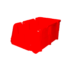 GAVETA PLASTICA ROJA 14.1/2" X 8.1/2" X 7" RIELES INTERNOS PARA 2 TIPOS DE APILADO CAP 15 KG
