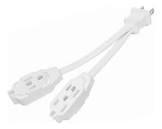 MINI EXTENSION ELECTRICA CASERA DUAL BLANCA 10 CM