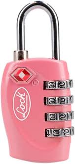 CANDADO DE LATON MALETERO 69MM COMBINACION PROGRAMABLE ROSA