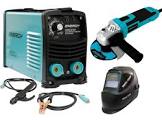 SOLDADORA INVERTER 200 A + ESMERILADORA ANGULAR 4.1/2.5" 710W + 20 DISCOS + GUANTE + LENTES