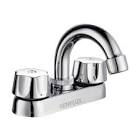 MEZCLADORA PARA LAVABO TIPO BAR 4" CUERPO PLASTICO ACABADO CROMO (SERIE 120)