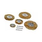 SET CARDA DE ACCESORIOS P/TALADRO 5 CEPILLOS 3 ADAPTADORES 1/4" (8PZAS)