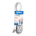 EXTENSION ELECTRICA CASERA 2.0 MT BLANCA CALIBRE 16 / 120 V / 7 AMP