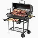ASADOR DE CARBON CON RUEDAS