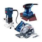 LIJADORA ORBI 1/4 HOJA 220W (GSS140)+ROUTER 1/4" 550W(GKF550)+SIERRA CIRCULAR 7.1/4" 1500W(GKS150)
