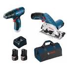 SIERRA CIRCULAR IN.3.3/8" 12V 14000RPM+ROTOMARTILLO IN. 3/8" 12V 1500RPM+2BAT ESTARTER C/CARG+MALETA
