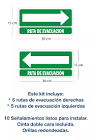 JGO SEÑALES PARA NEGOCIO,RUTA EVACUACION (10 PZS)