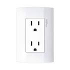 CONTACTO ELECTRICO CON PLACA DOBLE 2P+T 5A 127V BLANCO