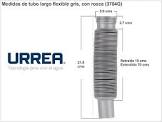 TUBO LARGO FLEXIBLE CON ROSCA PARA FREGADERO O LAVABO(GRIS)