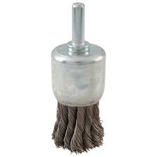 CARDA COPA ALAMBRE TRENZADA DELGADO 1-1/8" X 0.35 MM CON ZANCO 1/4"