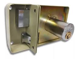 CERRADURA DE SOBREPONER DER BEIGE ACERO LATON CON DOBLE CILINDRO(AU-715)