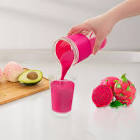 LICUADORA PORTATIL PERSONAL120W 7.4V RECARGABLE CON CABLE USB Y VASO DE PLASTICO 300ML ROSA