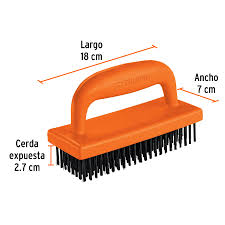 CEPILLO RECTANGULAR DE ALAMBRE 172 PINCELES,CON MANGO,TRUPER