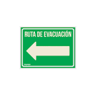 LETRERO DE SEÑALIZACIÓN 'RUTA EVACUACIÓN IZQUIERDA',21X28 CM