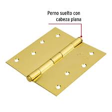 BISAGRA CUADRADA, 4',LATONADO, CABEZA PLANA, HERMEX BASIC